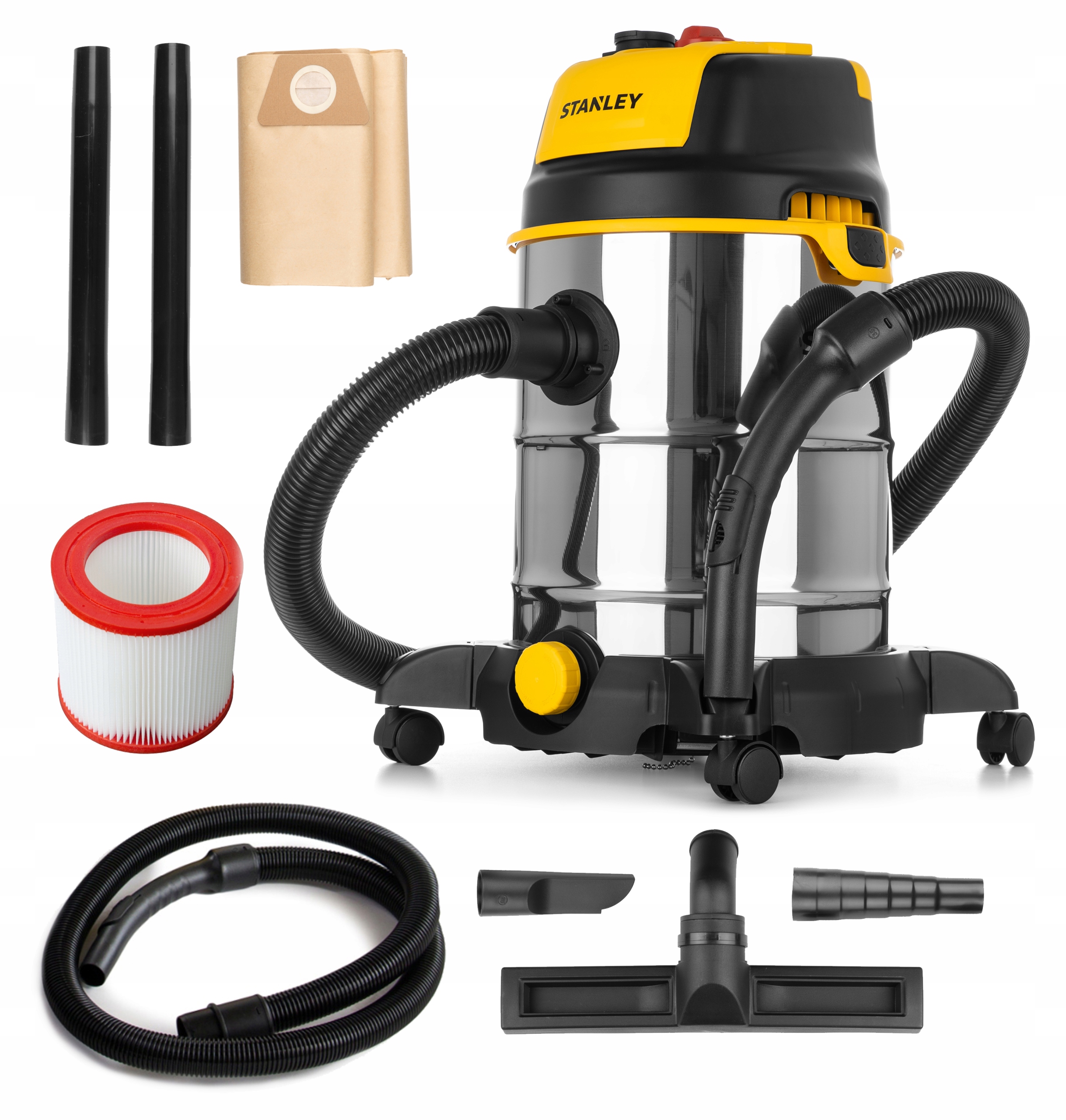 Stanley SXVC30XTDE 1600 W priemyselný vysávač + Stanley filter pre vysávač Stanley 41864